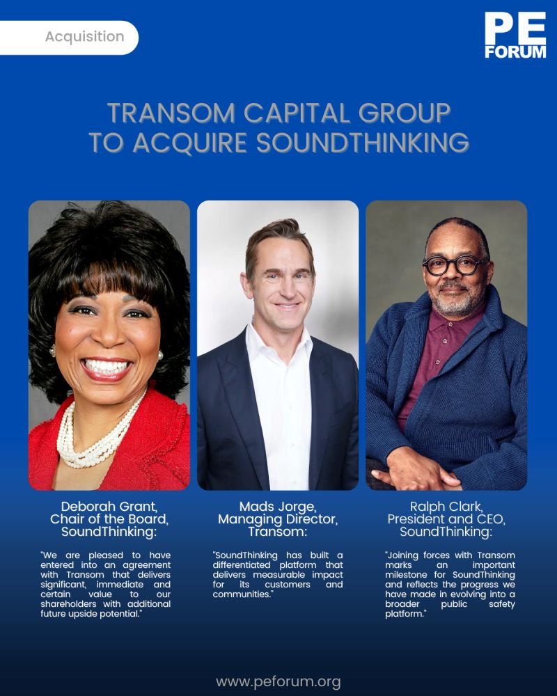 SoundThinking to Be Acquired by Transom Capital Group