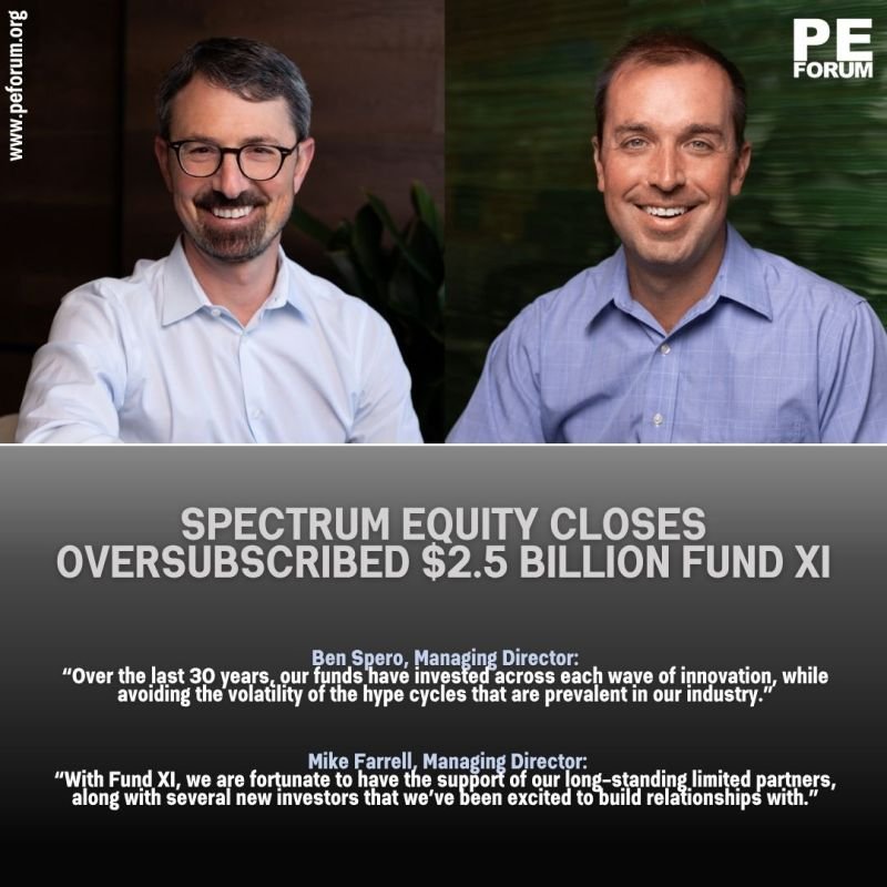 Spectrum Equity Closes Oversubscribed $2.5 Billion Fund XI