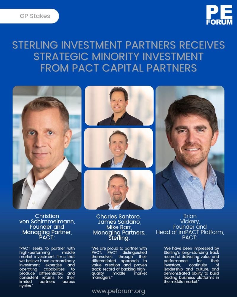 Sterling Investment Partners receives strategic minority investment from PACT Capital Partners