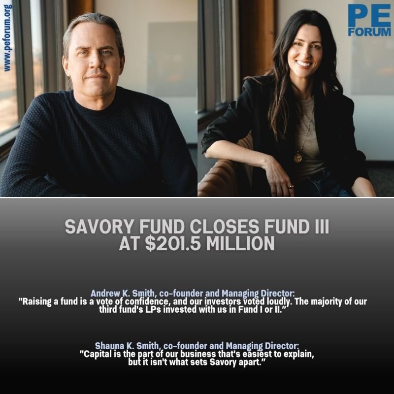 Savory Fund Closes Fund III at $201.5 Million